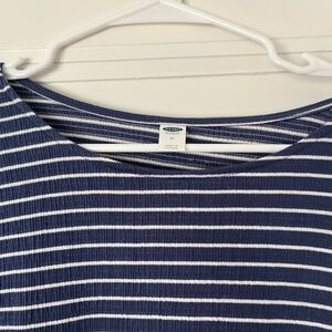 Old Navy blue and white stripe top